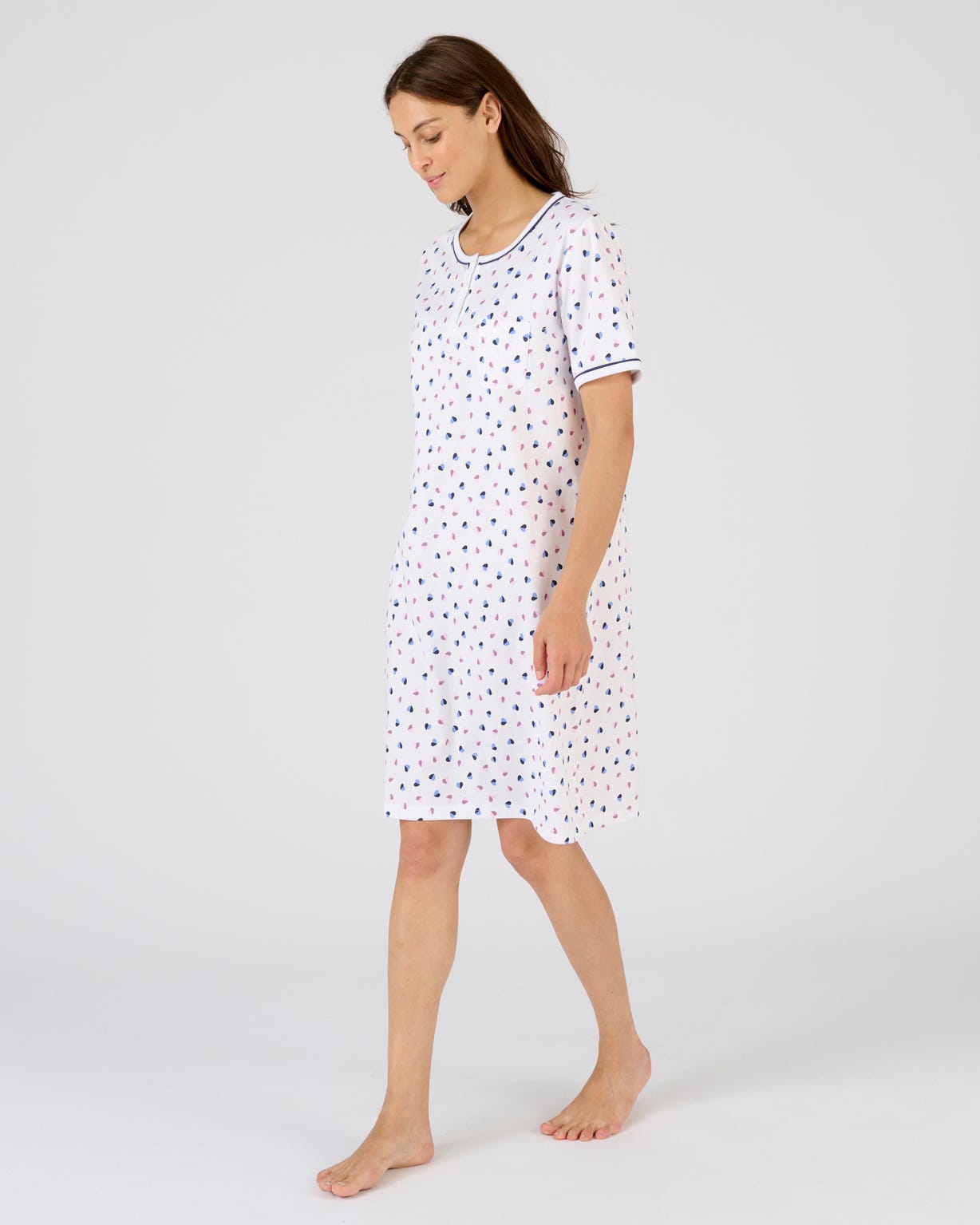 Chemise de nuit pur coton peigné