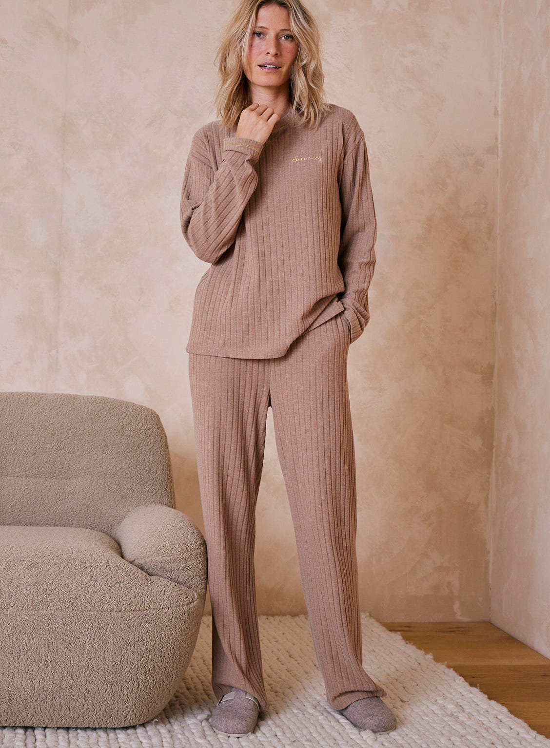 Pyjama Thermolactyl en maille côtelée