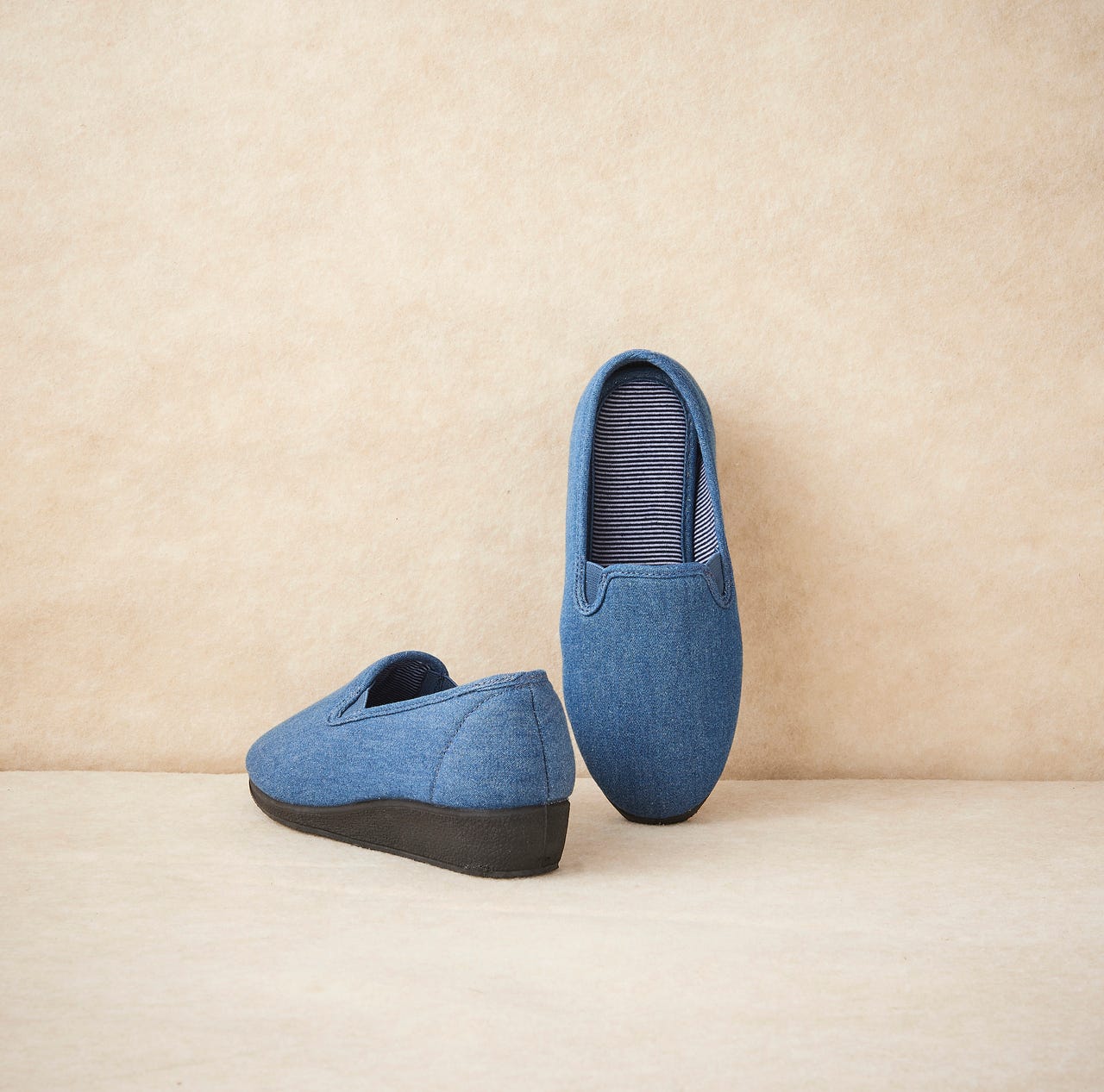 Chaussons effet jean