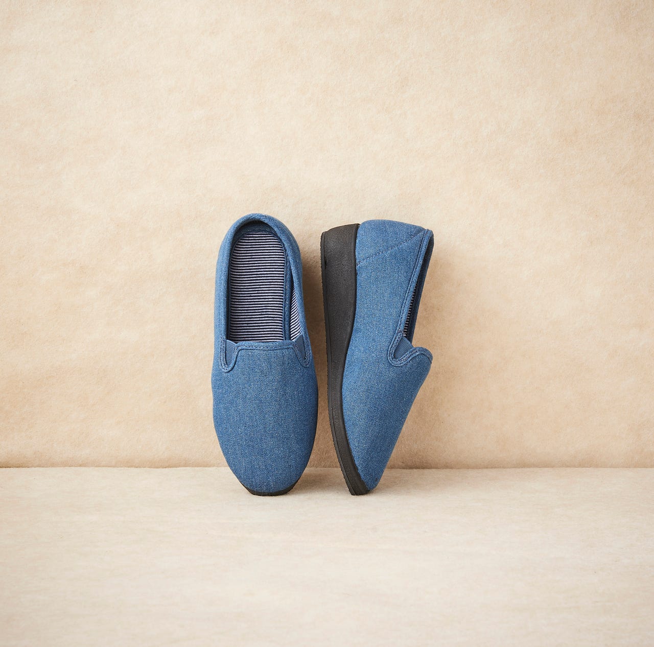 Chaussons effet jean