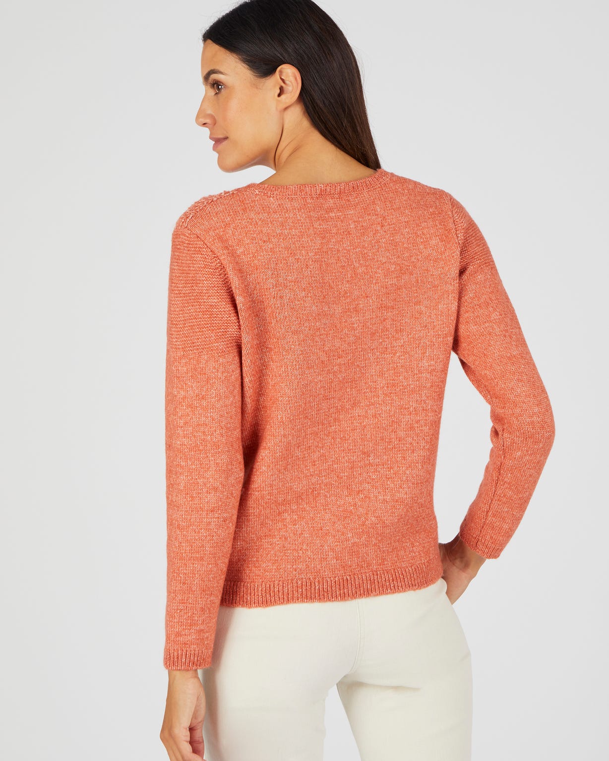 Pull maille bouclette en relief