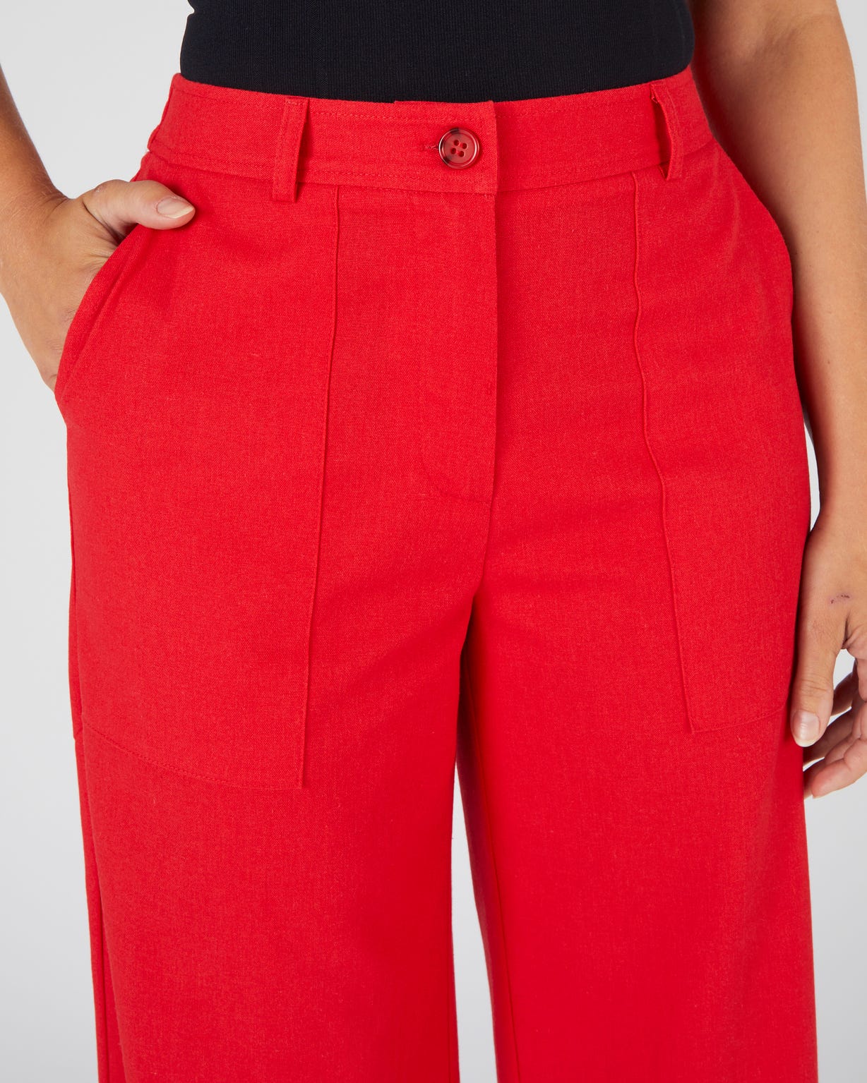 Pantalon mélange lin et coton