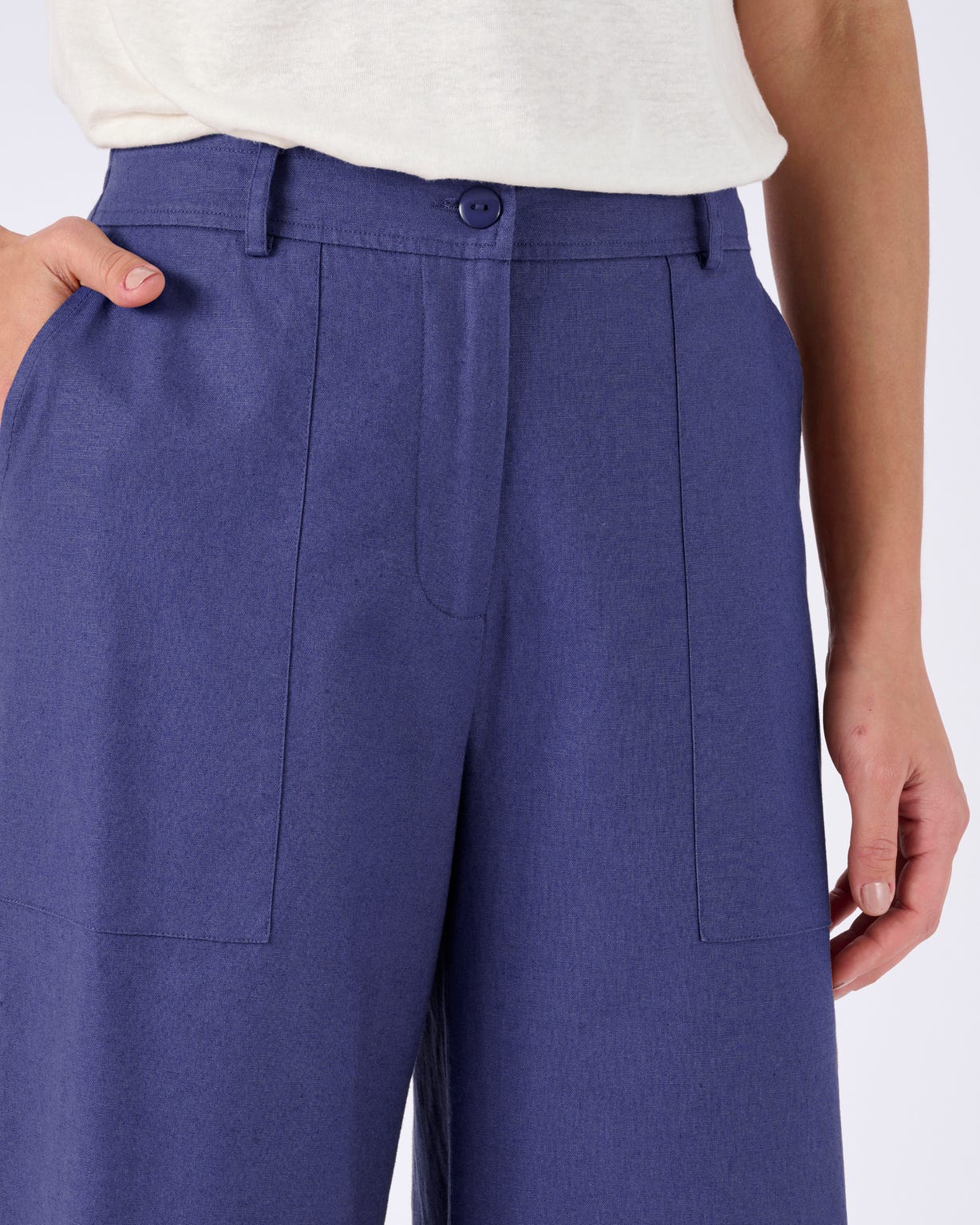 Pantalon mélange lin et coton