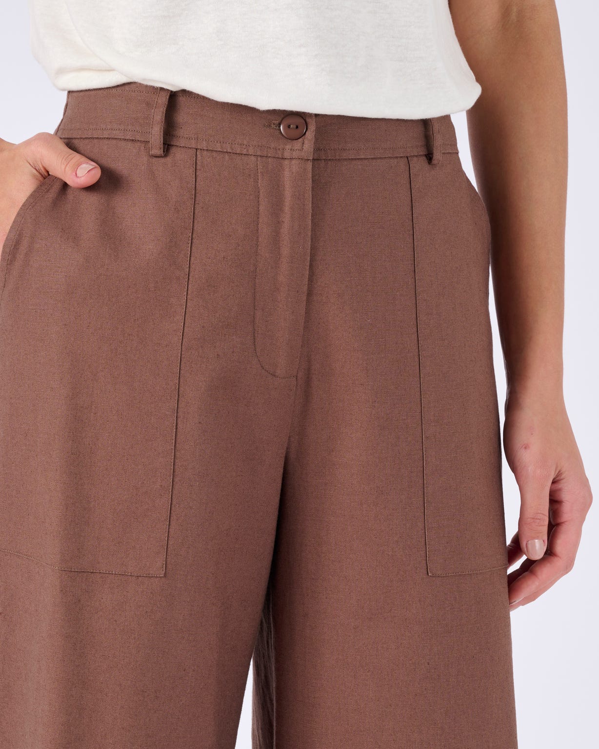 Pantalon mélange lin et coton