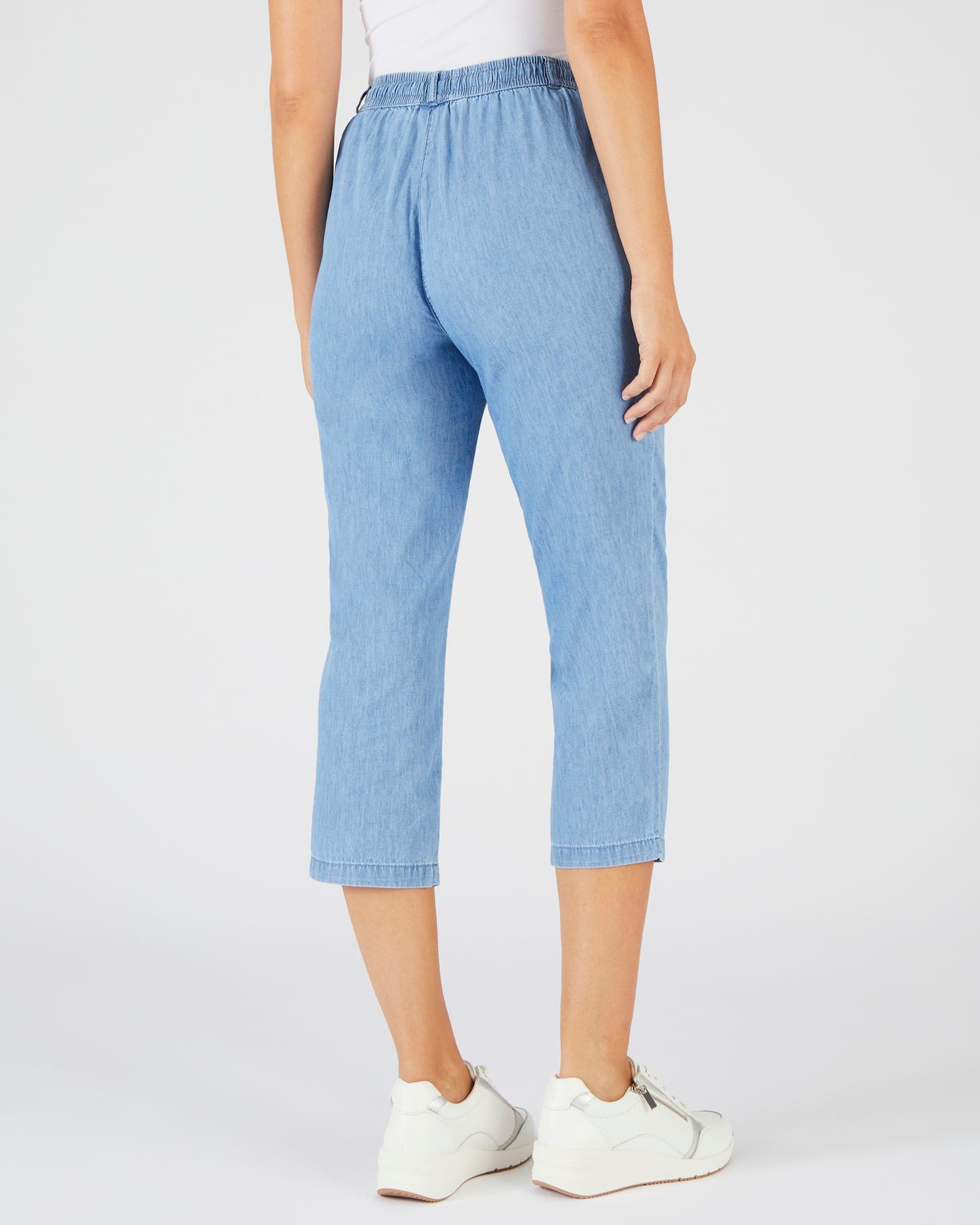 Pantacourt tissu chambray