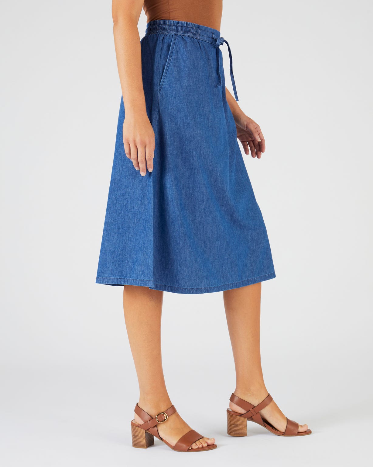 Jupe tissu chambray