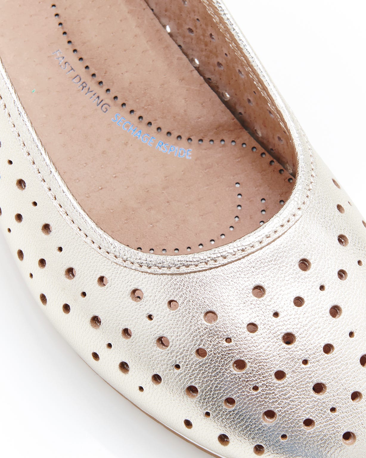 Ballerines Climatyl dessus cuir perforé