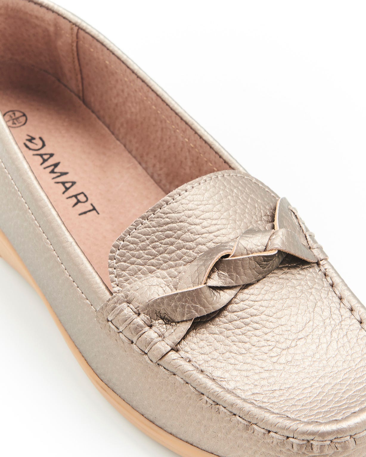 Mocassins Amortyl dessus croûte de cuir grainé