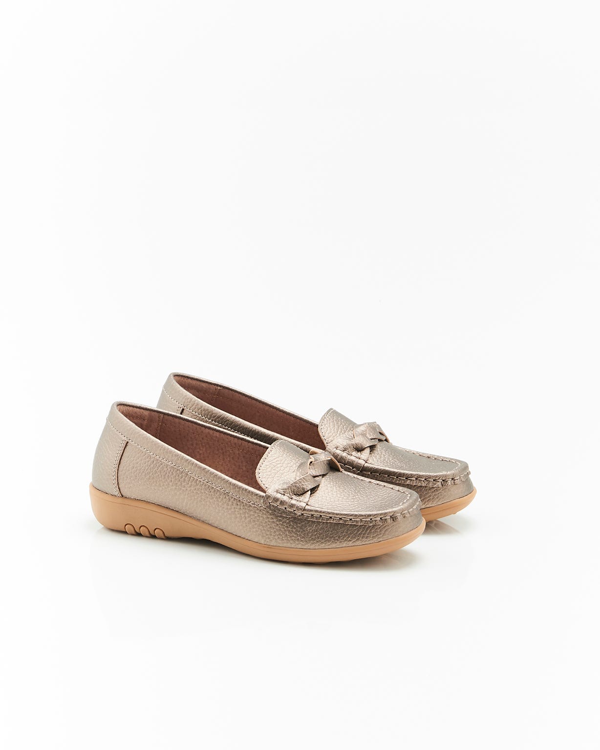 Mocassins Amortyl dessus croûte de cuir grainé