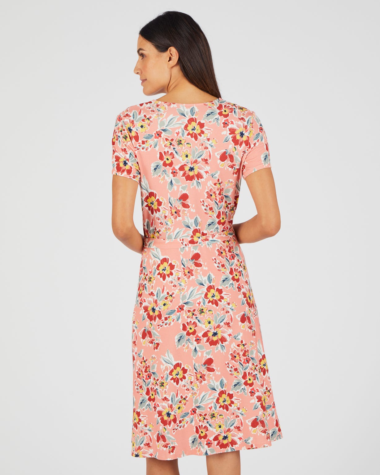 Robe effet cache-coeur viscose stretch