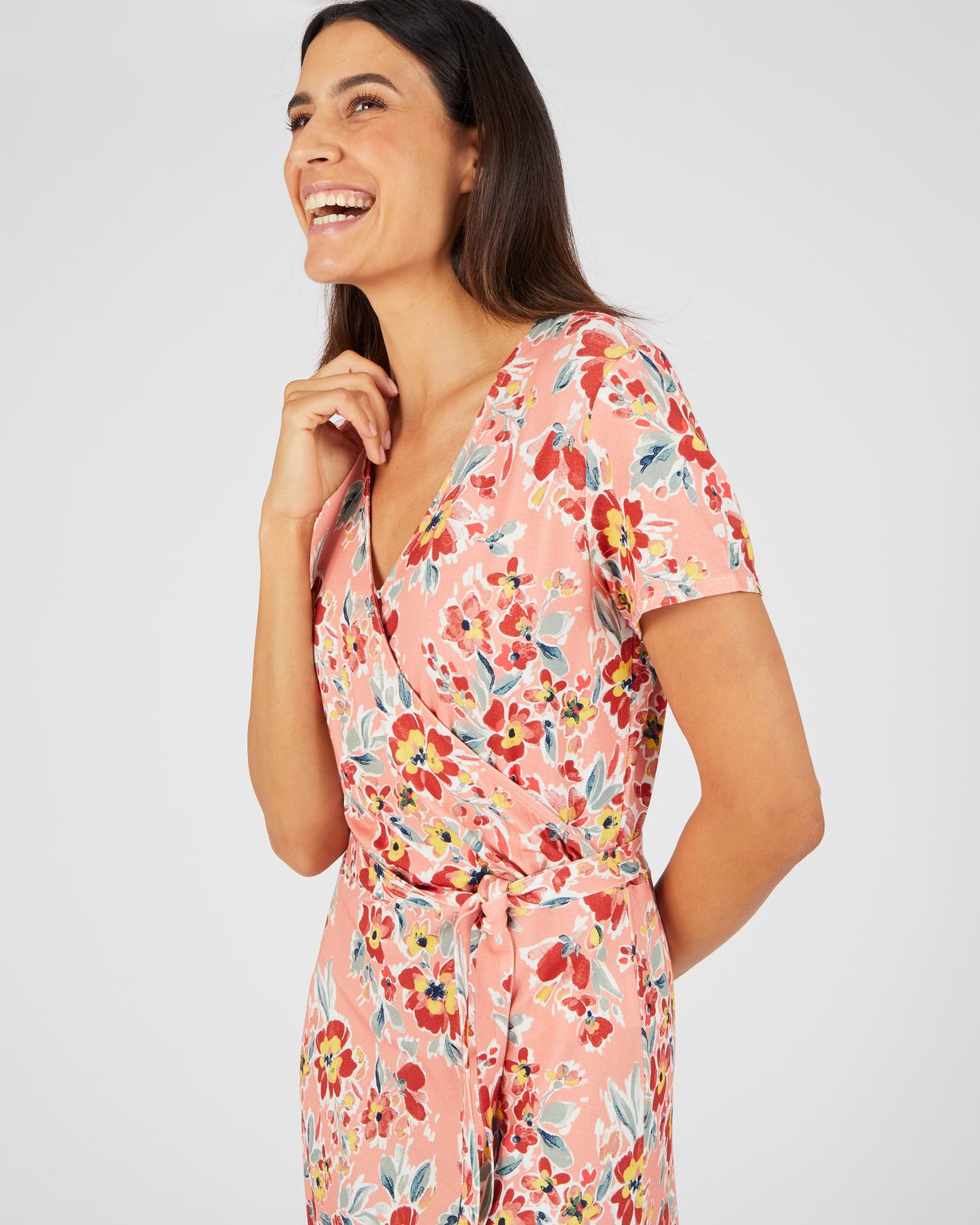 Robe effet cache-coeur viscose stretch