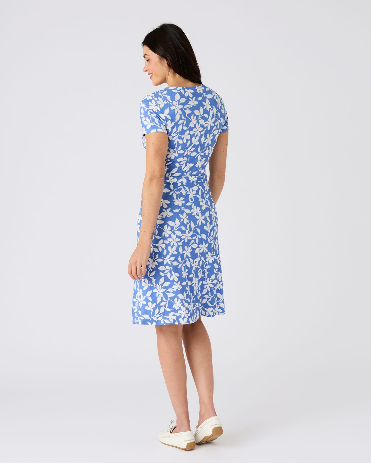 Robe effet cache-coeur viscose stretch