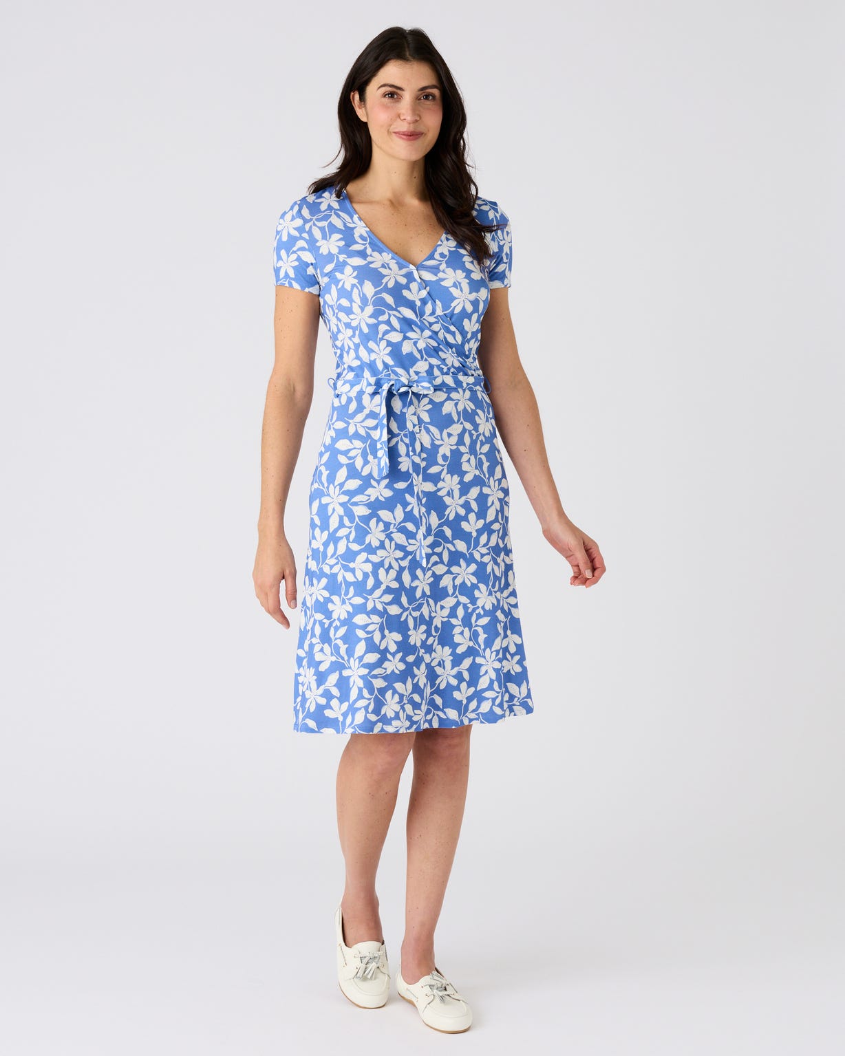 Robe effet cache-coeur viscose stretch