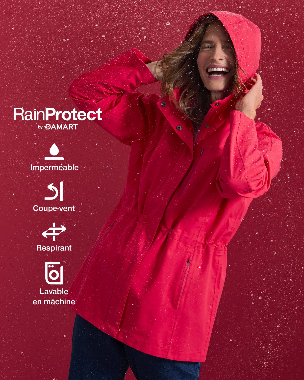 Parka courte RainProtect by Damart