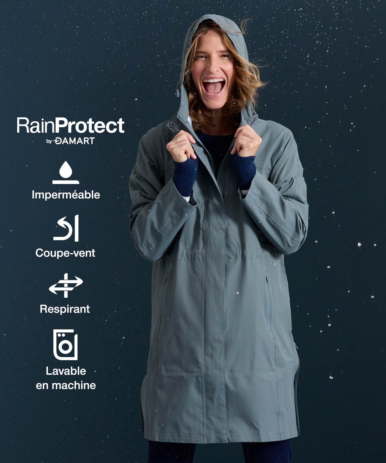 Parka longue RainProtect by Damart