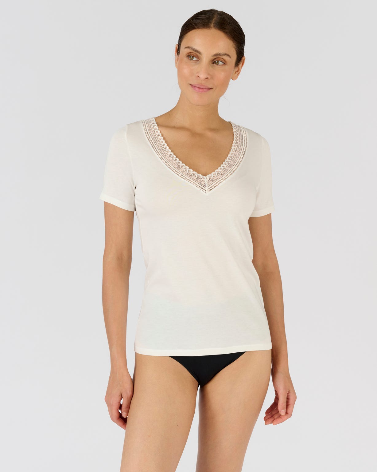 T-shirt Climatyl col dentelle