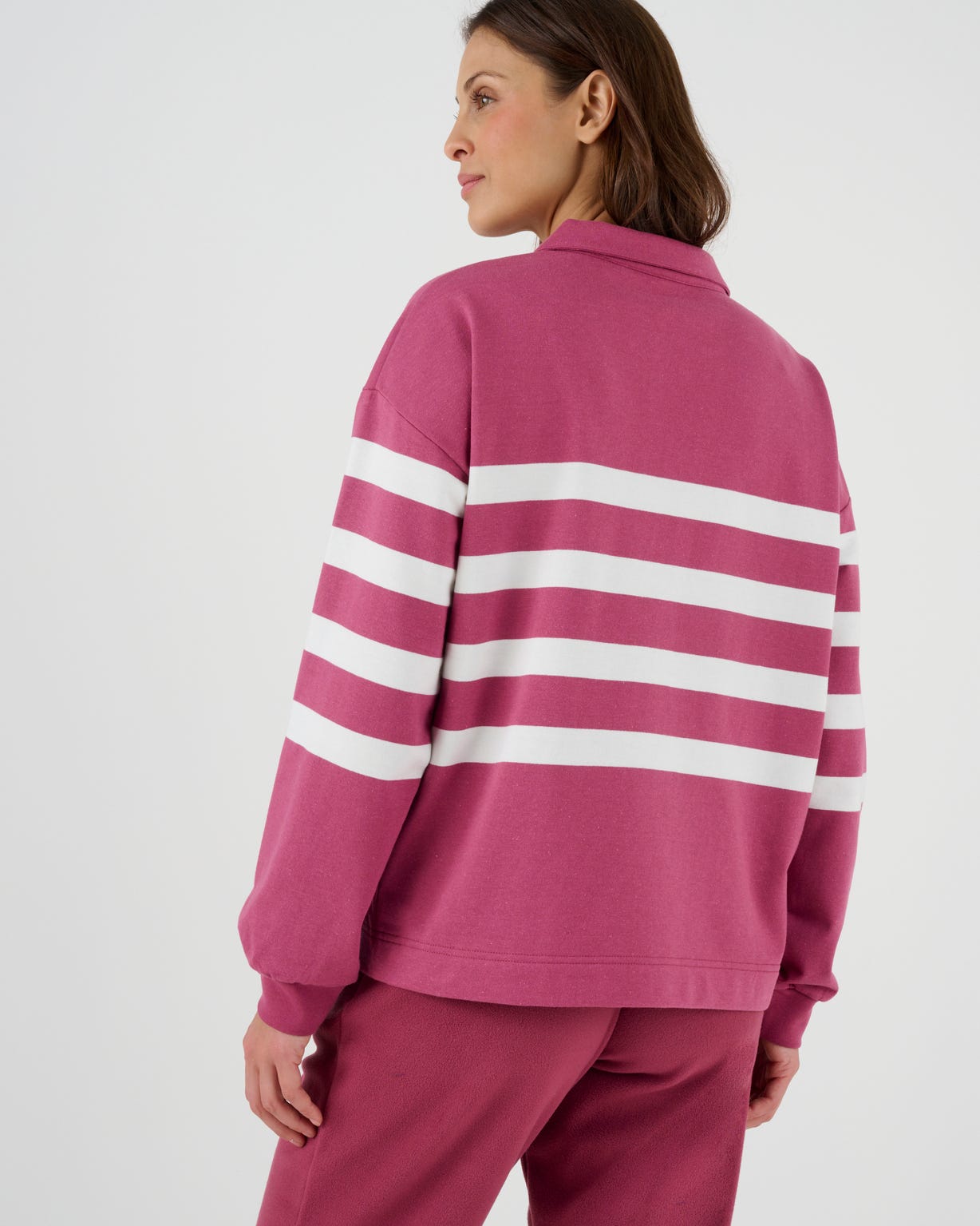 Sweat-shirt molleton rayé