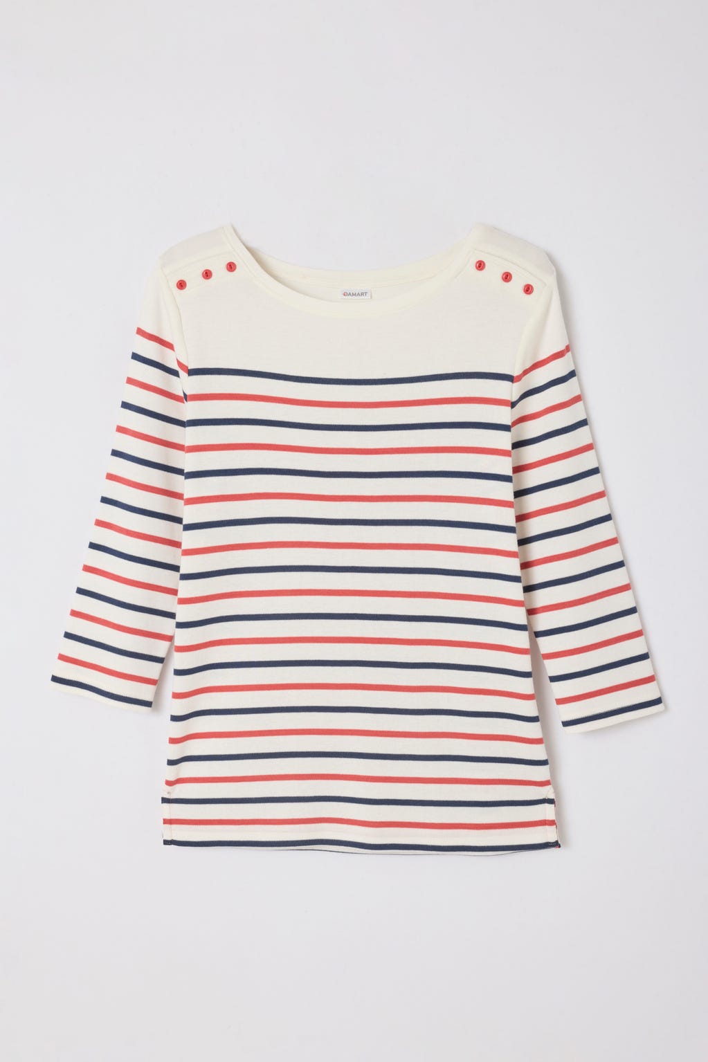 T-shirt rayé maille interlock
