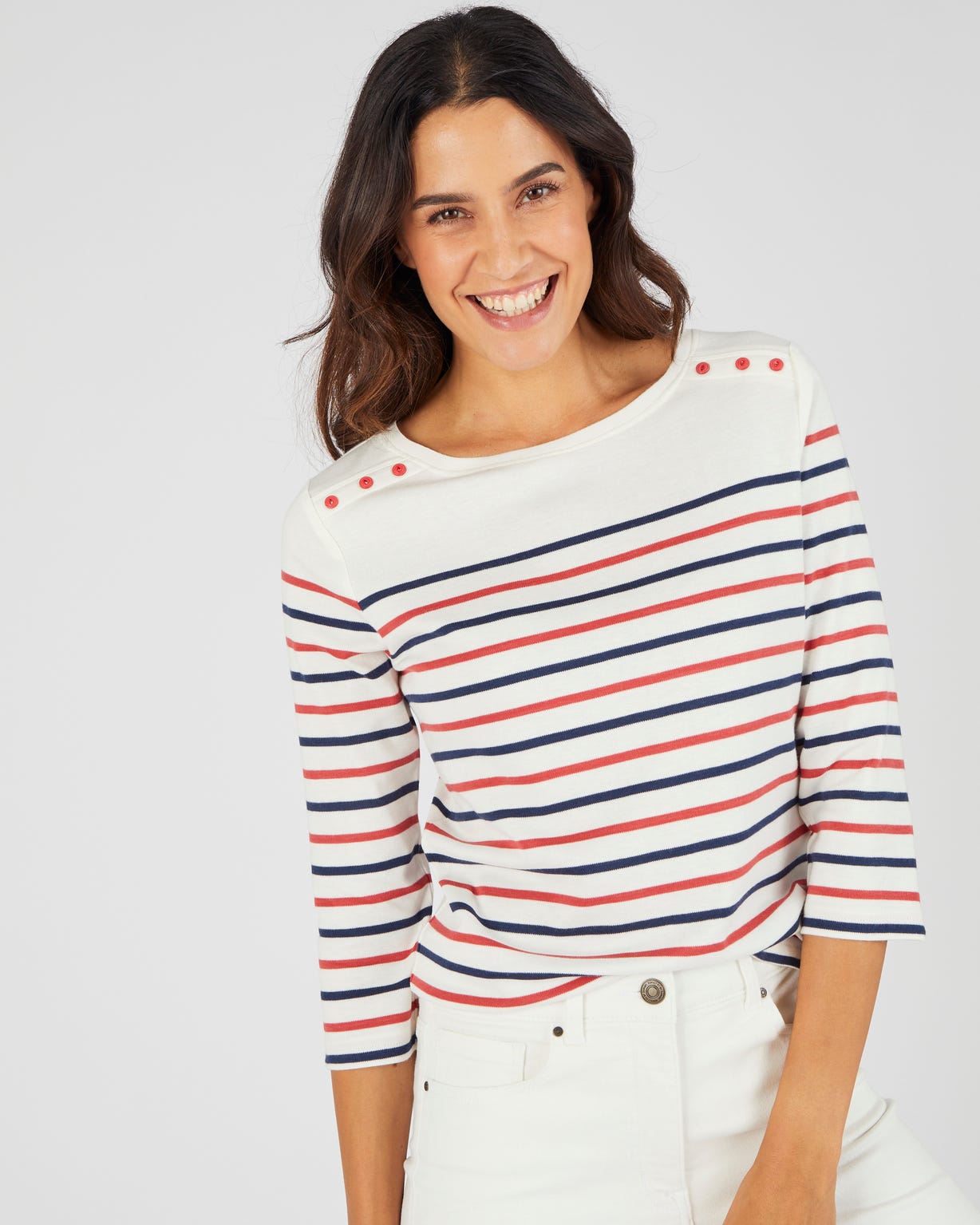 T-shirt rayé maille interlock