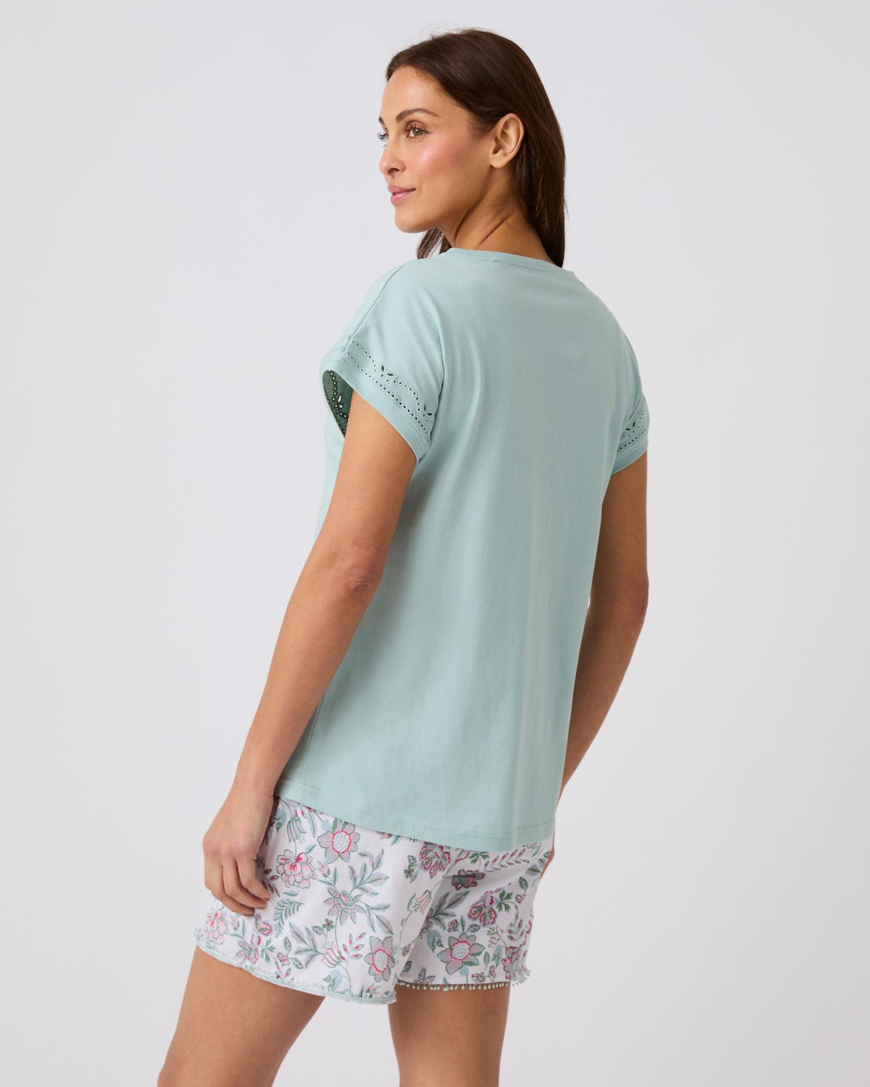 Pyjashort broderie anglaise