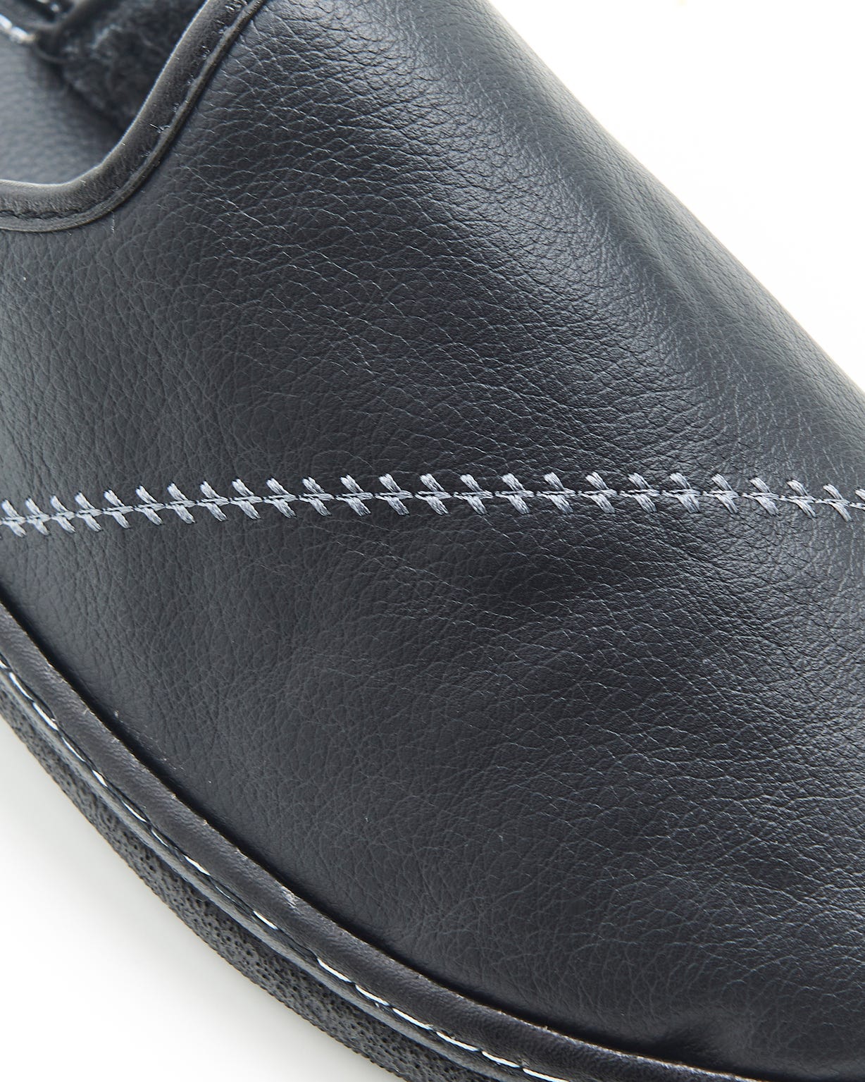 Mules en cuir grainé
