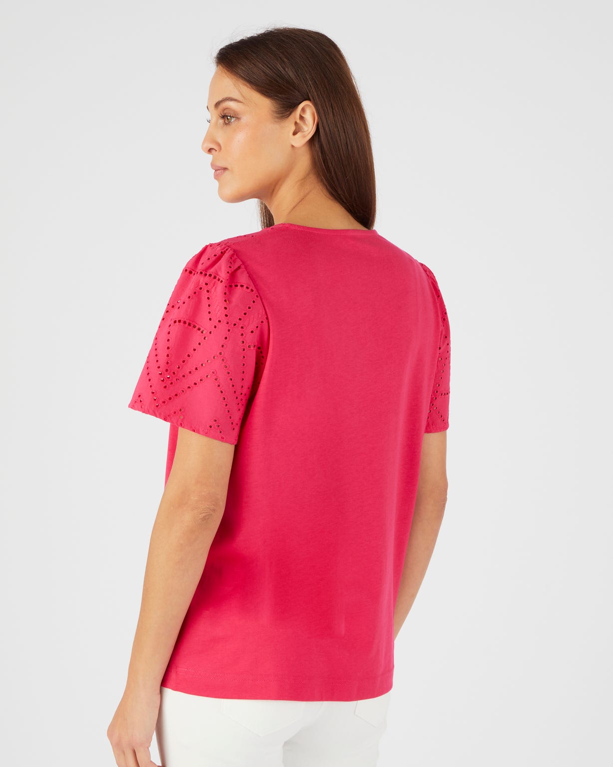 T-shirt broderie anglaise pur coton