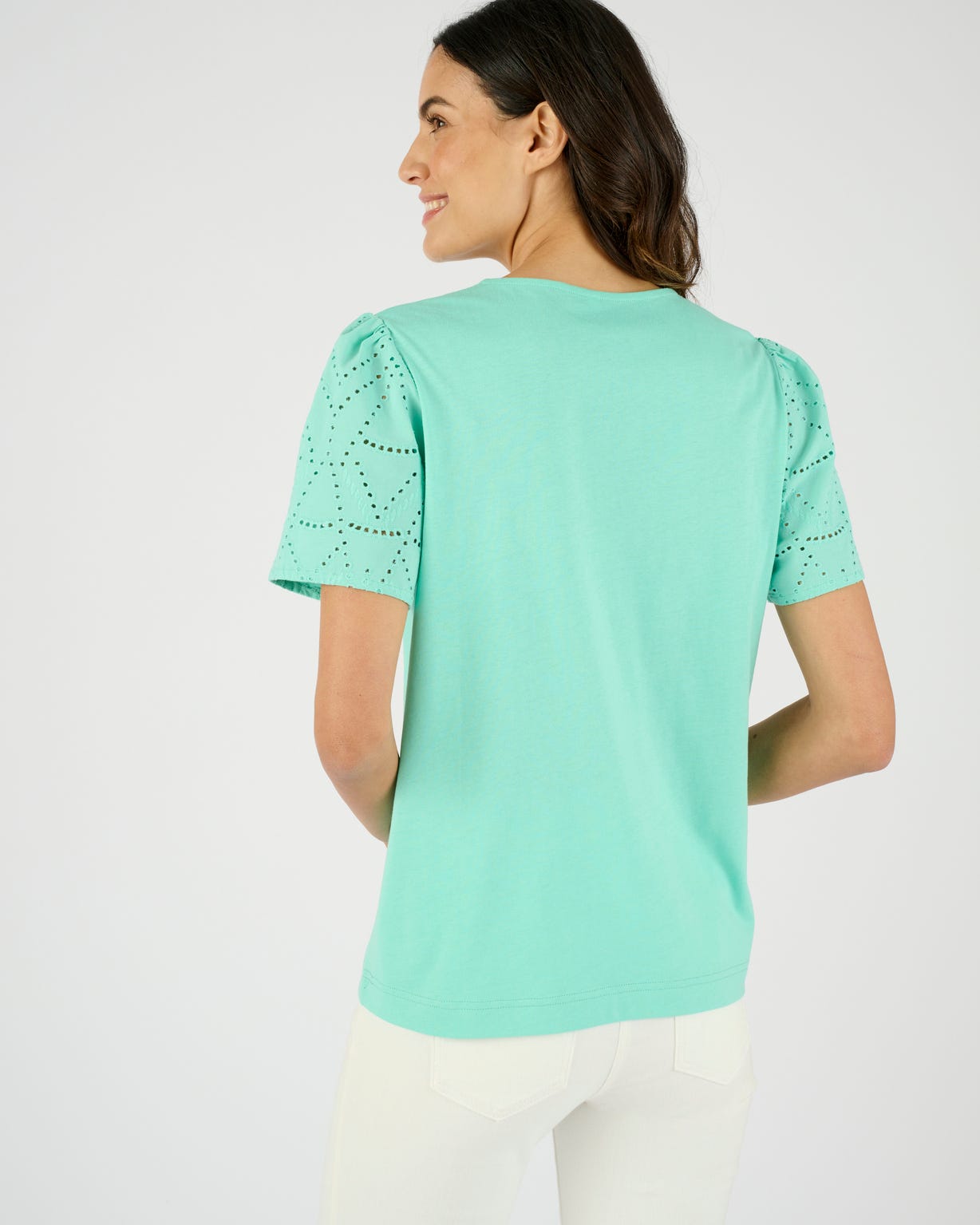 T-shirt broderie anglaise pur coton