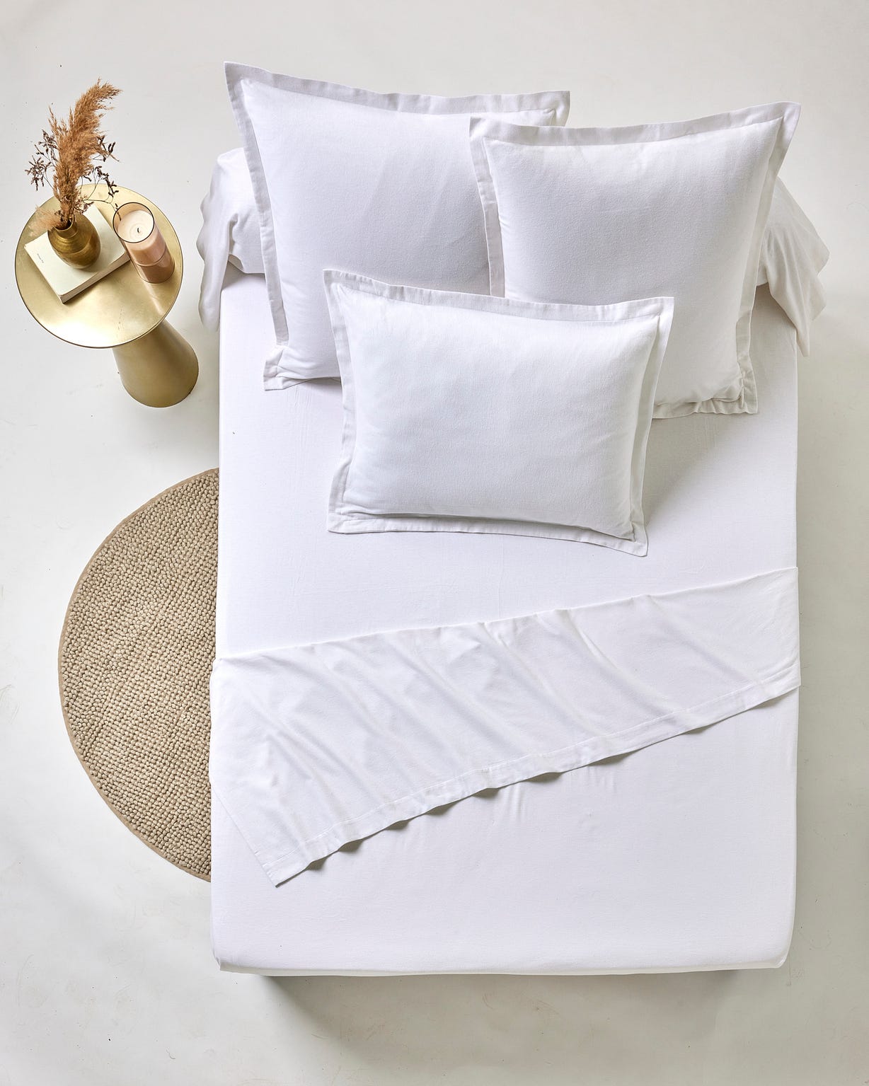 Drap plat flanelle pur coton