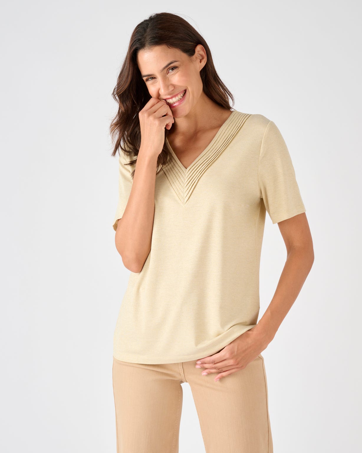 T-shirt maille brillante