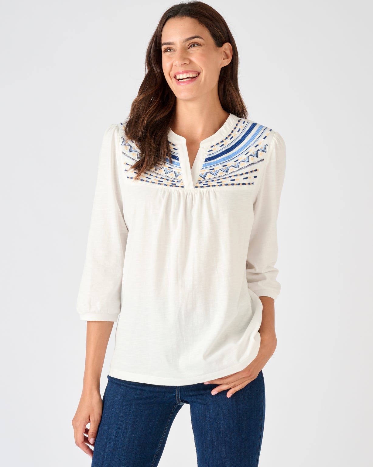 T-shirt ethnique pur coton