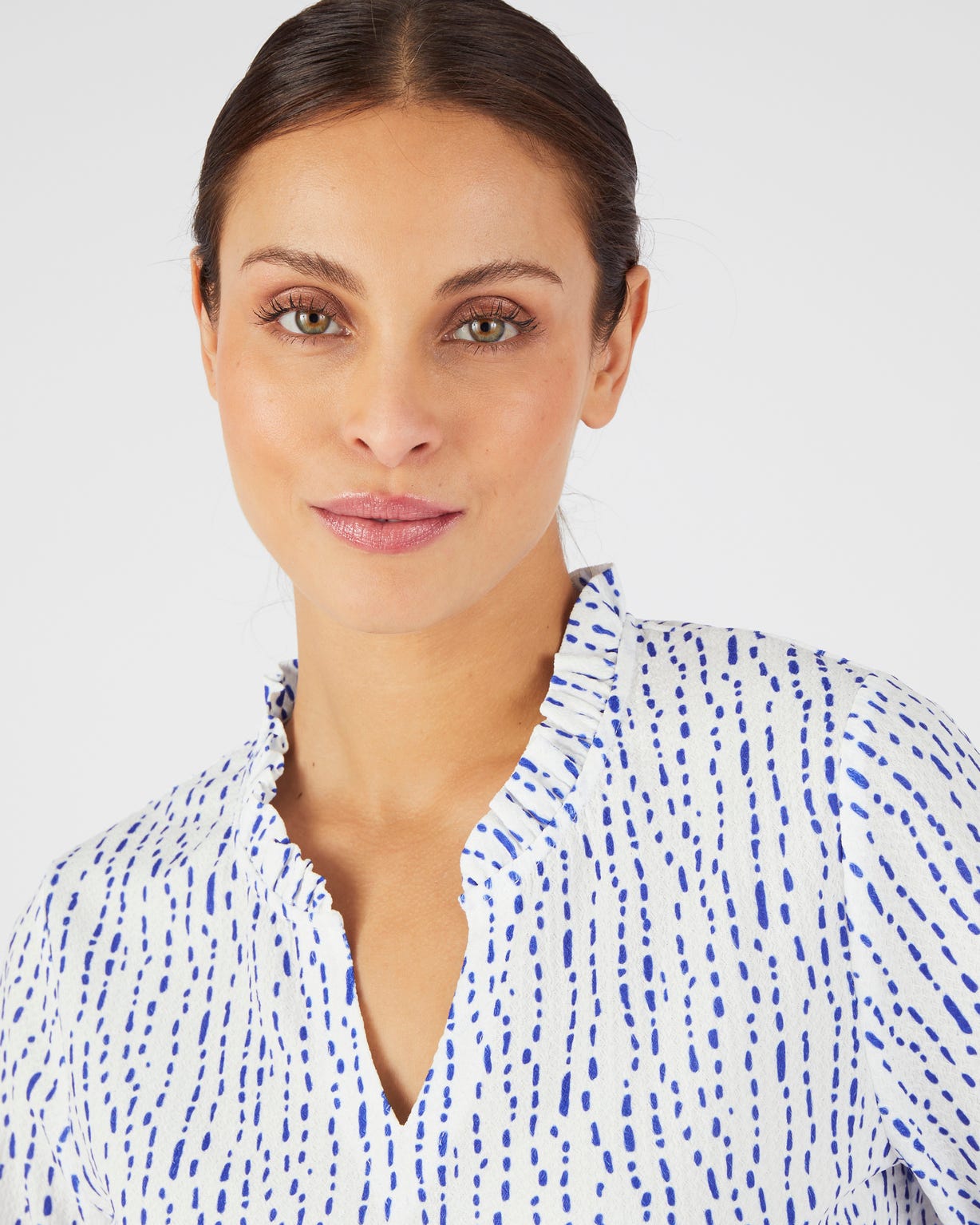 Top maille reliéfée imprimée