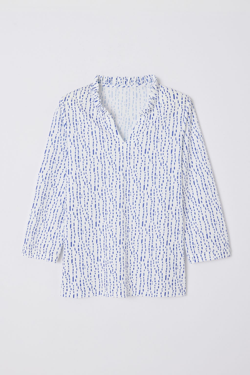 Top maille reliéfée imprimée