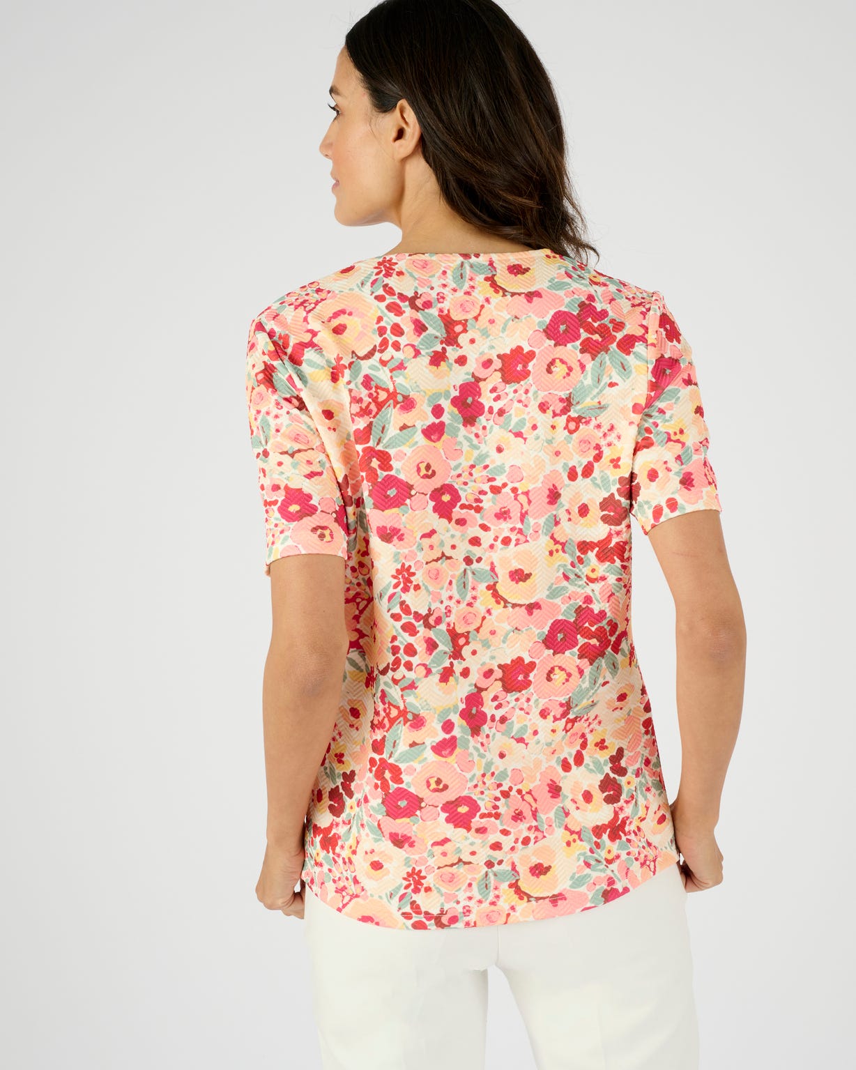 T-shirt maille interlock reliéfée