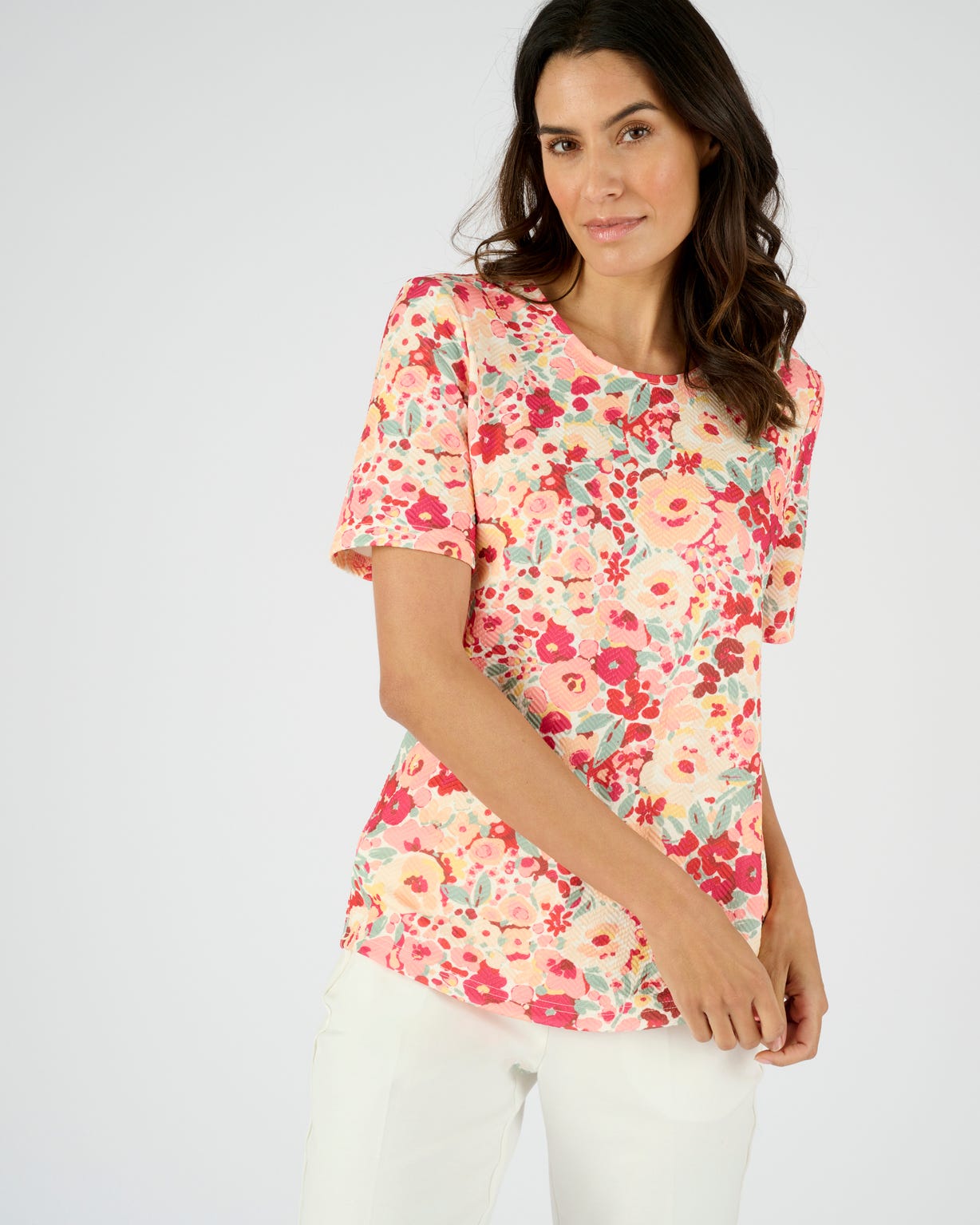 T-shirt maille interlock reliéfée