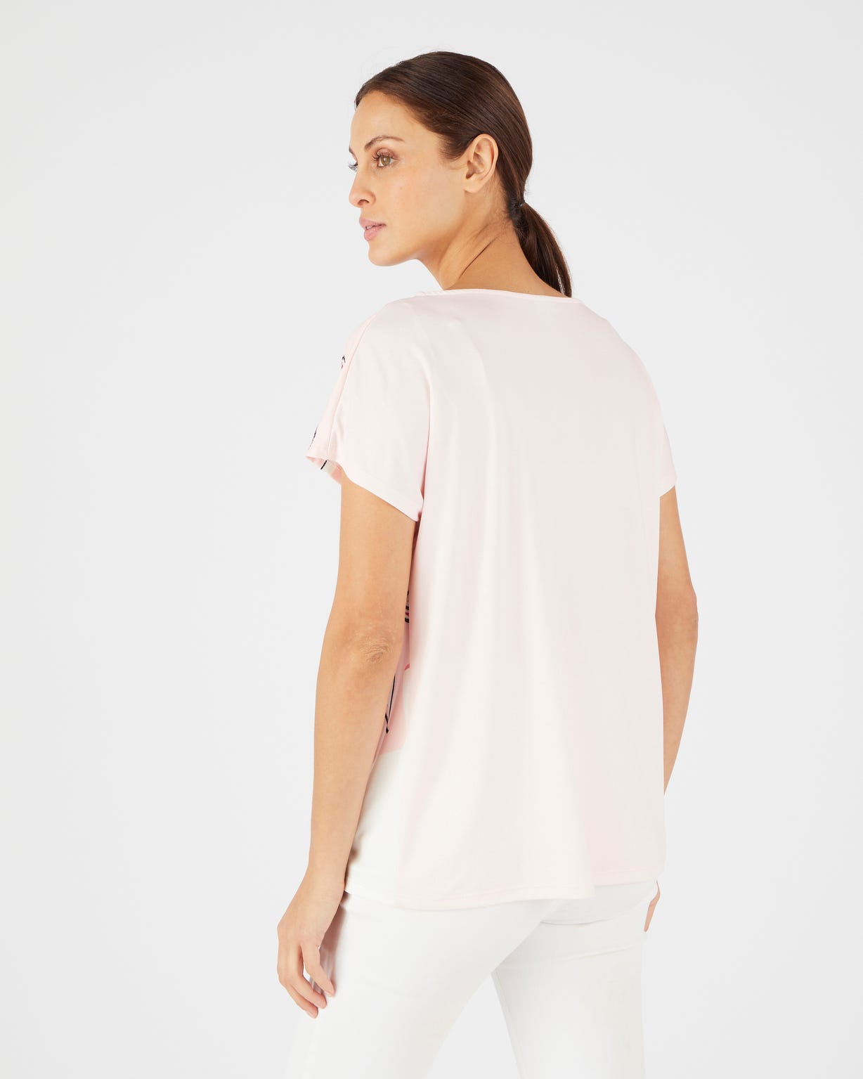 T-shirt crêpe imprimé devant