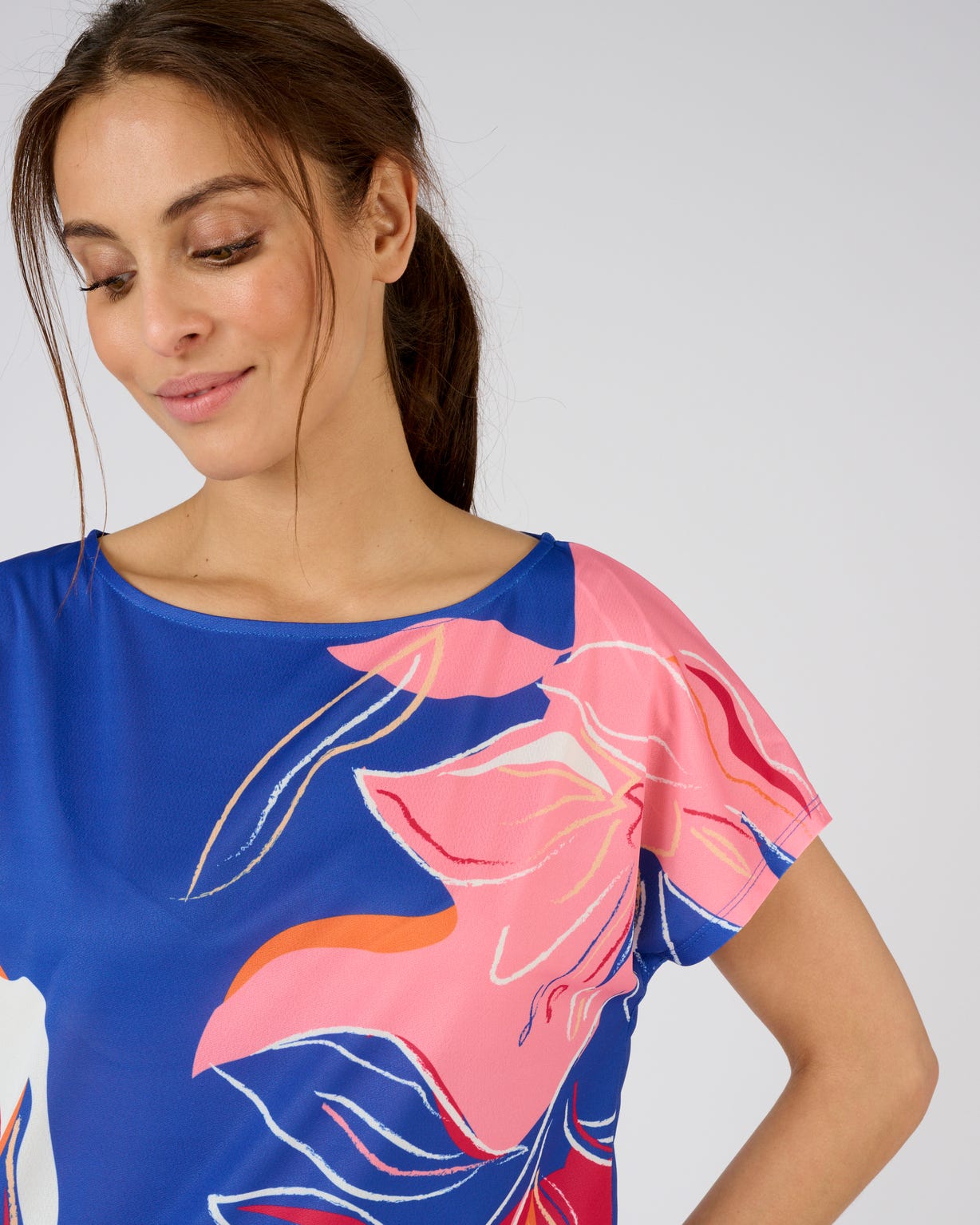 T-shirt crêpe imprimé devant