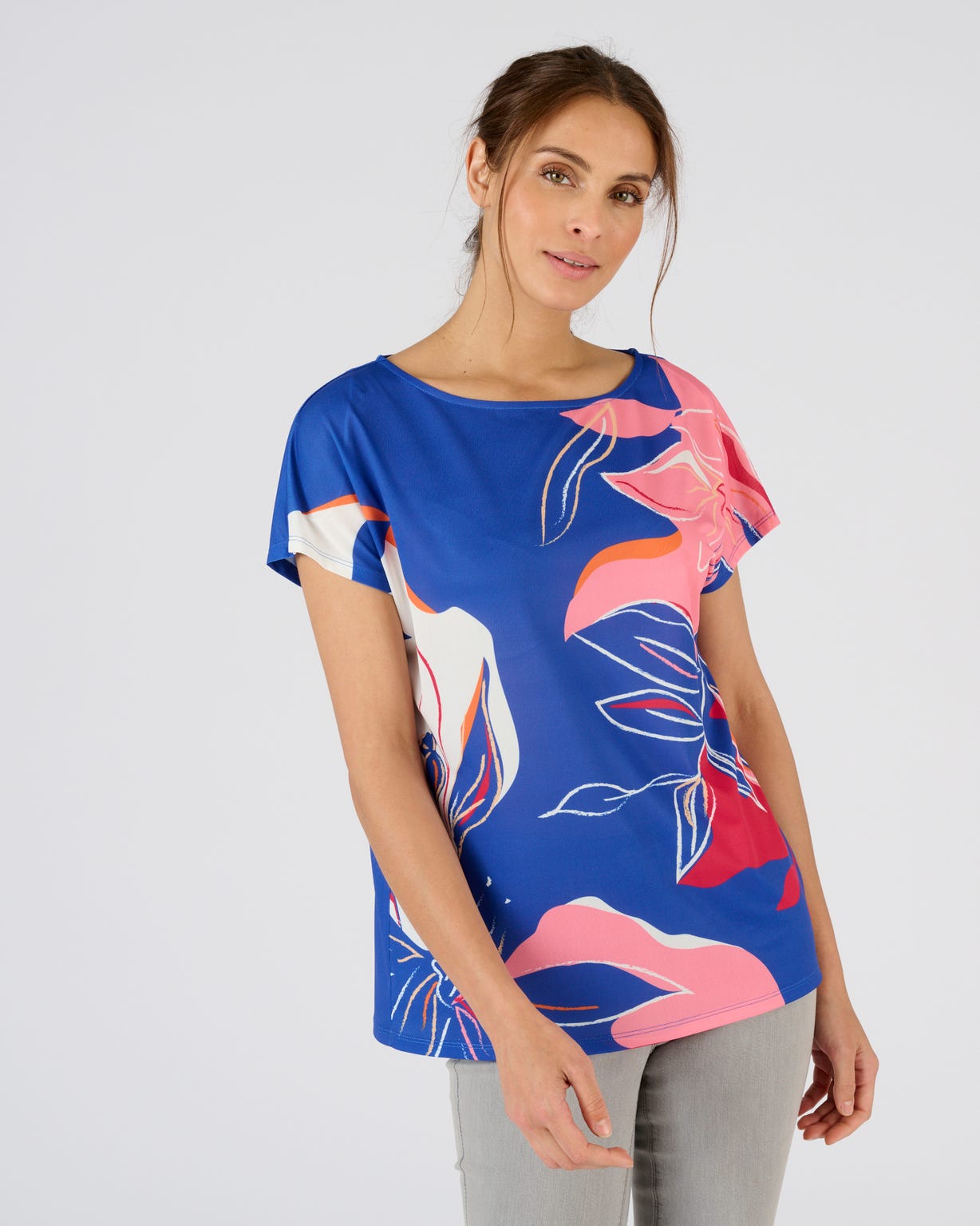 T-shirt crêpe imprimé devant