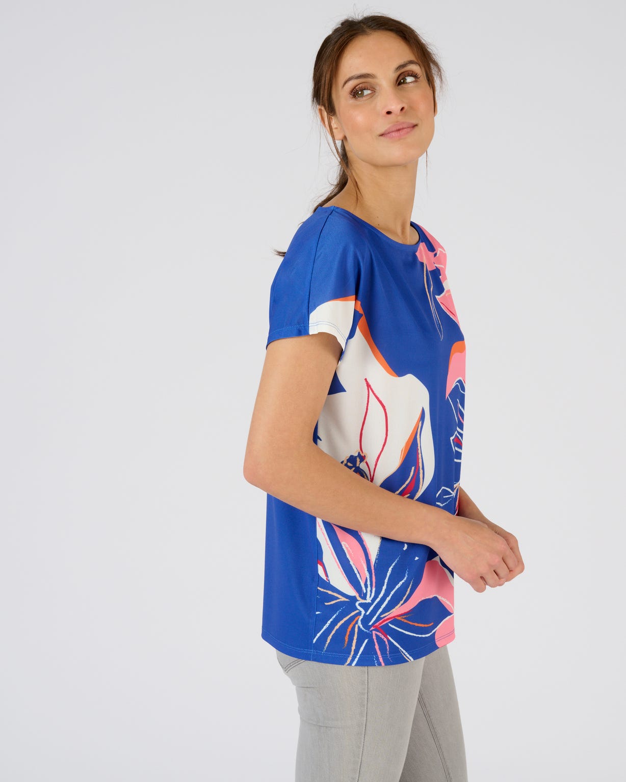 T-shirt crêpe imprimé devant