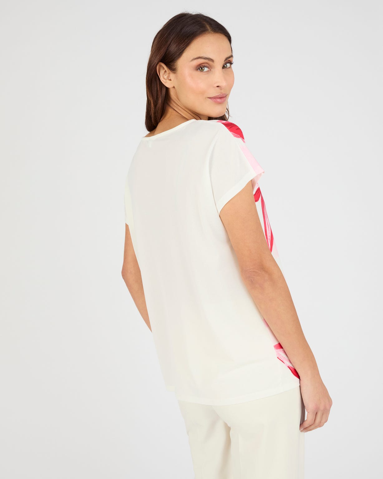 T-shirt crêpe imprimé devant