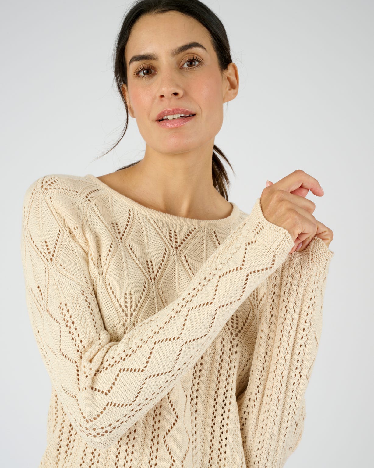 Pull maille ajourée