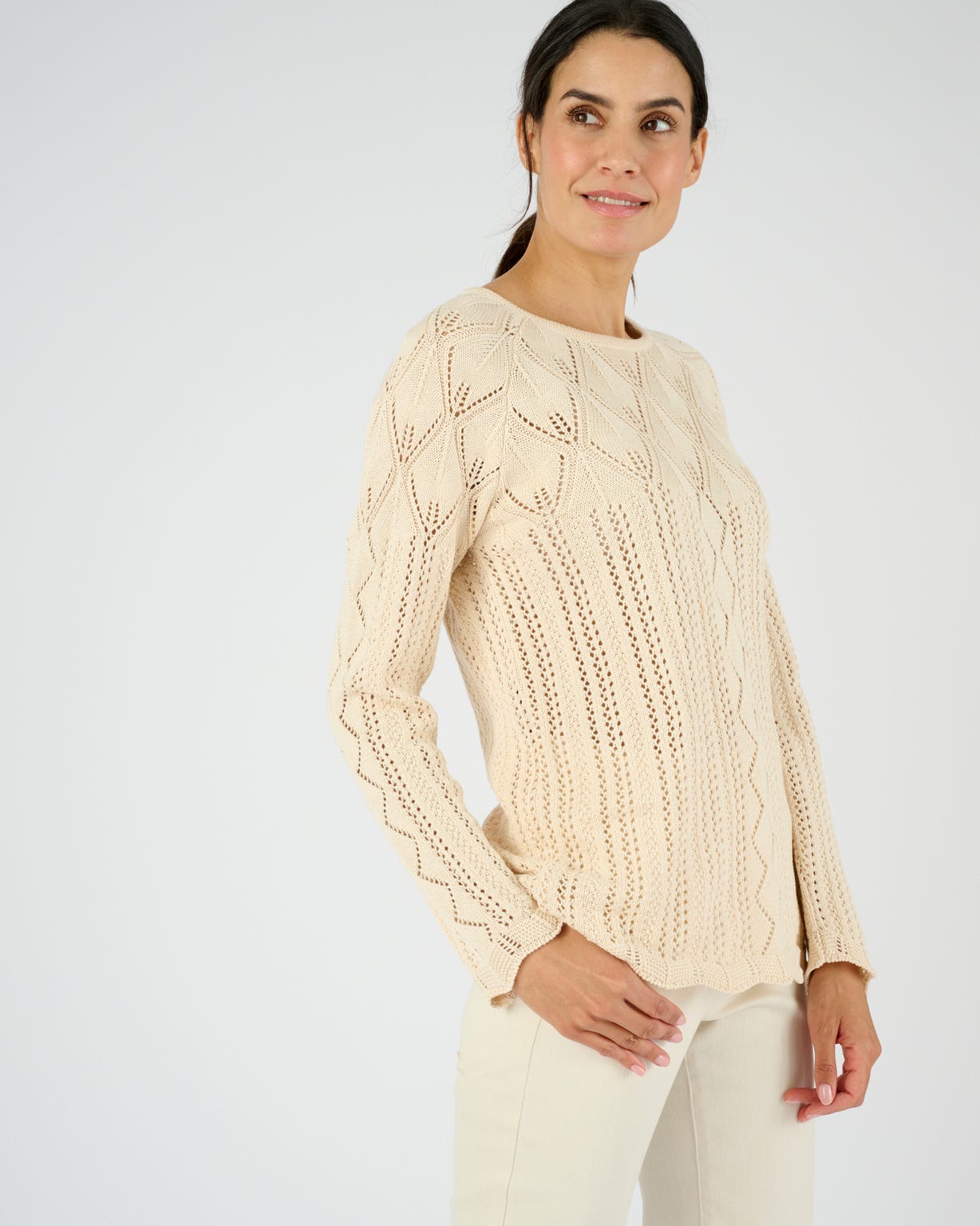 Pull maille ajourée