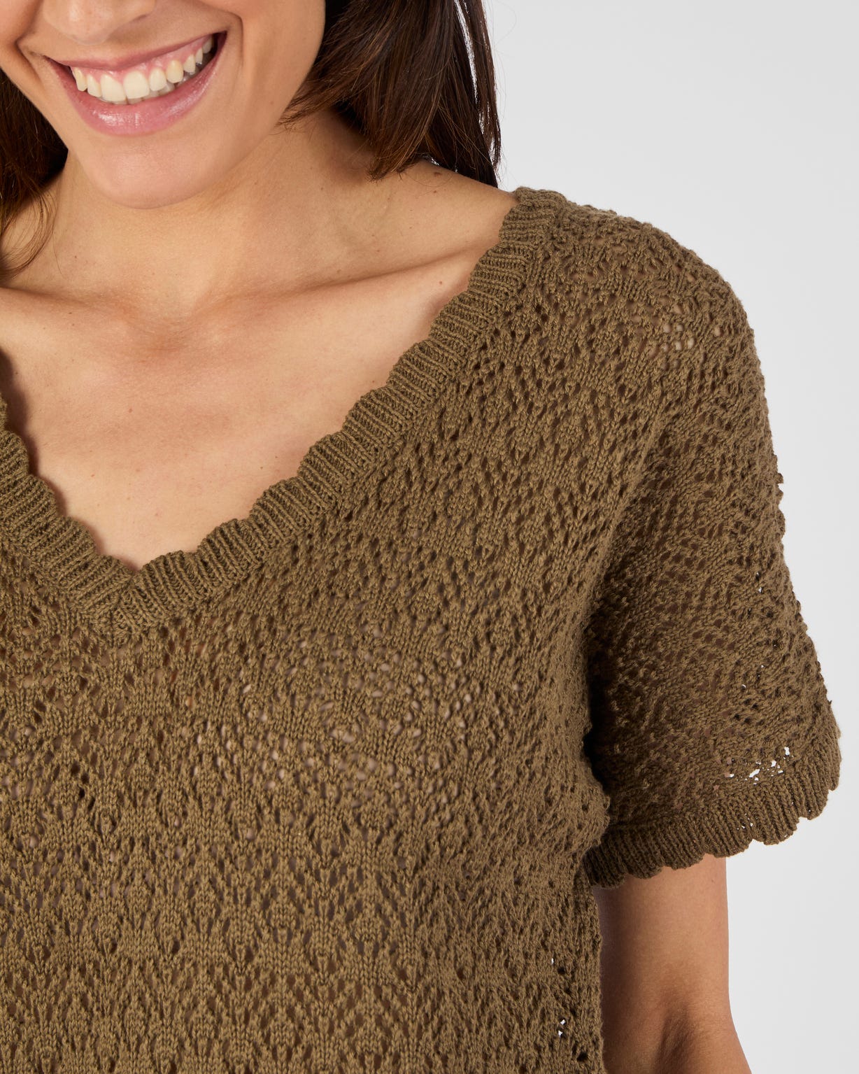 Pull en maille pointelle