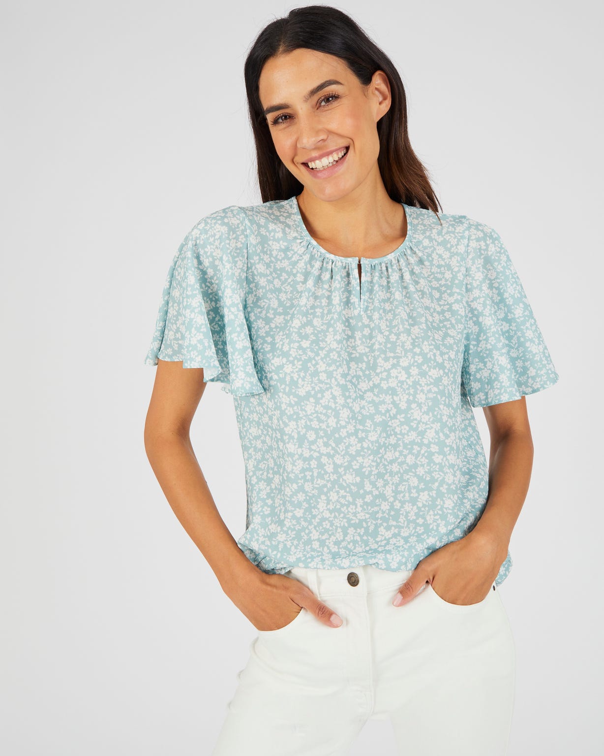 Blouse crêpe reliéfé