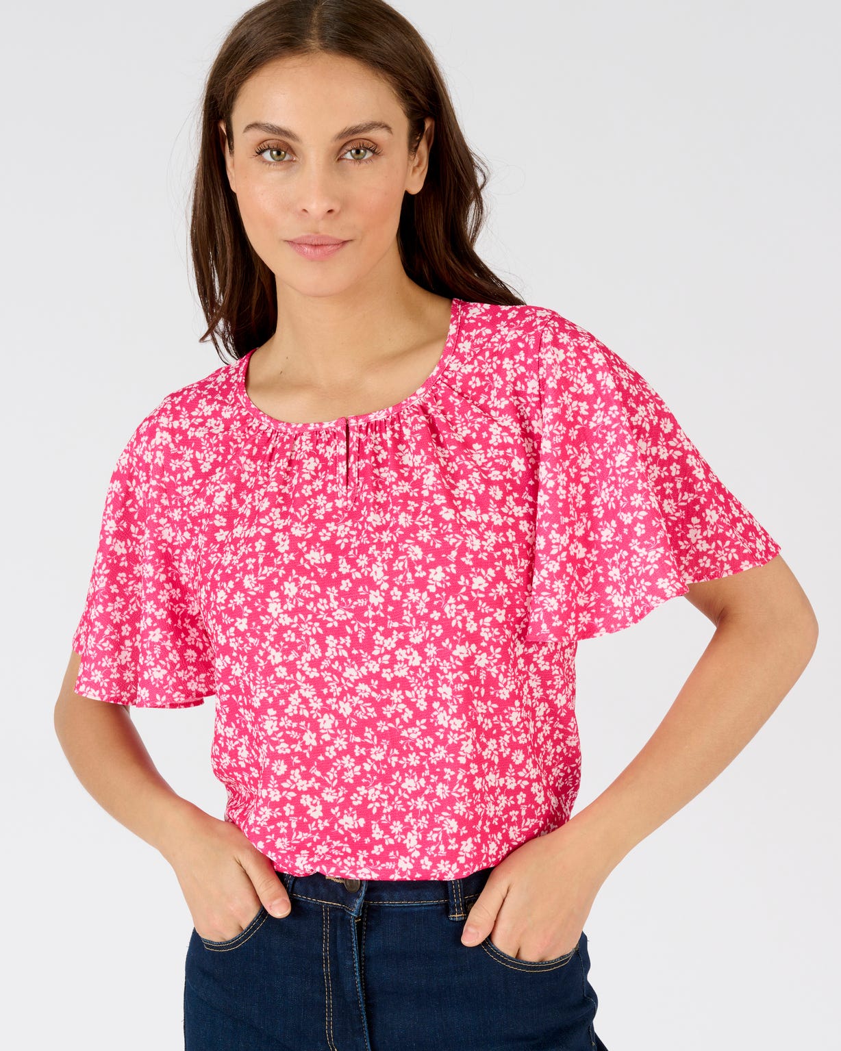 Blouse crêpe reliéfé