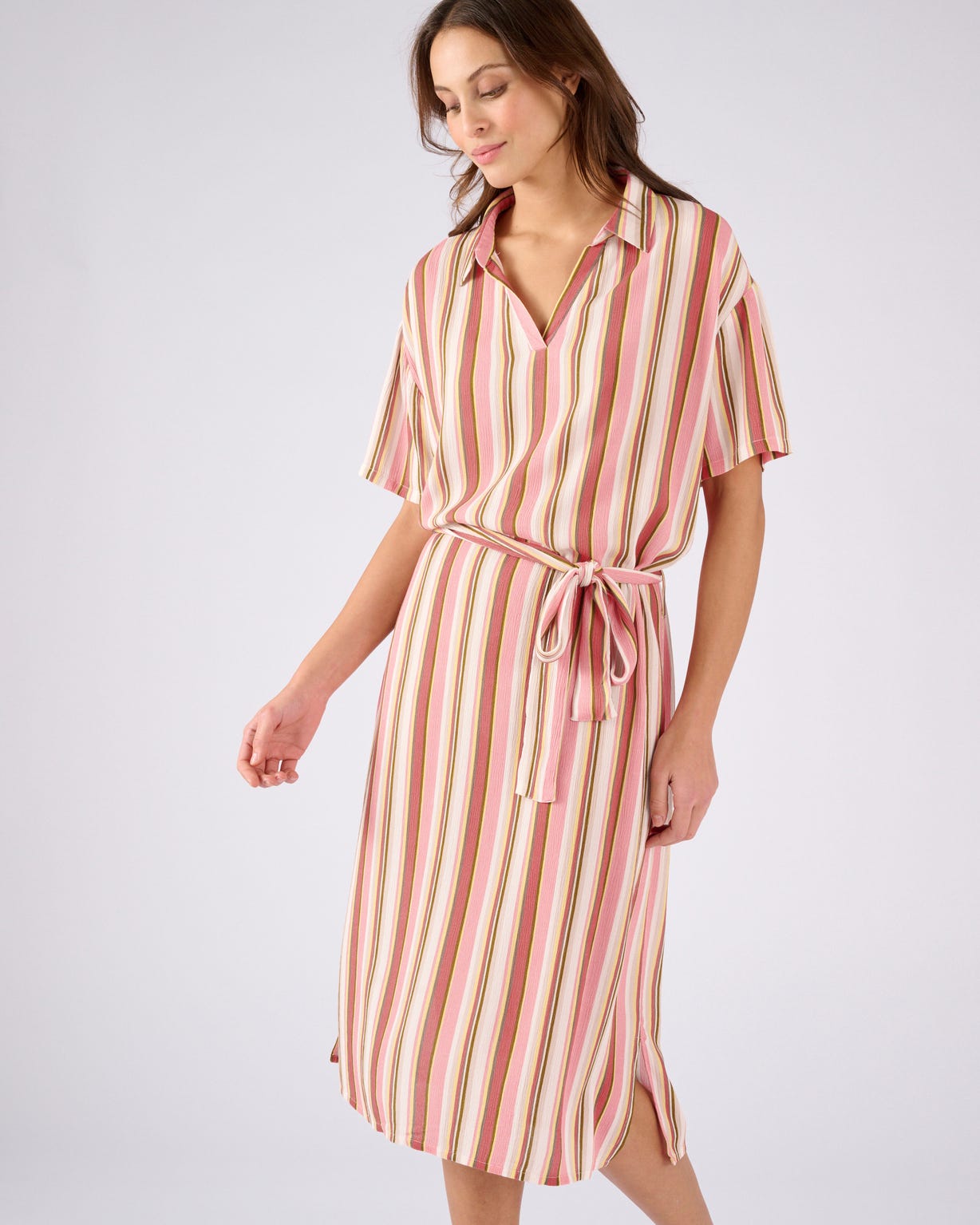 Robe en tissu créponné pure viscose