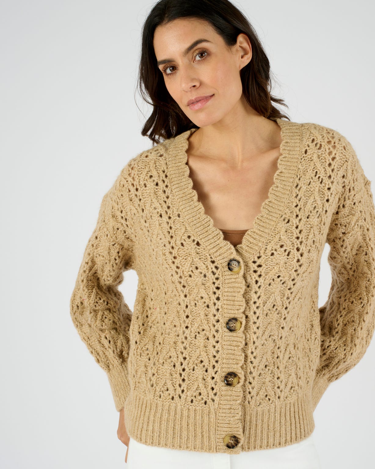 Gilet maille ajourée