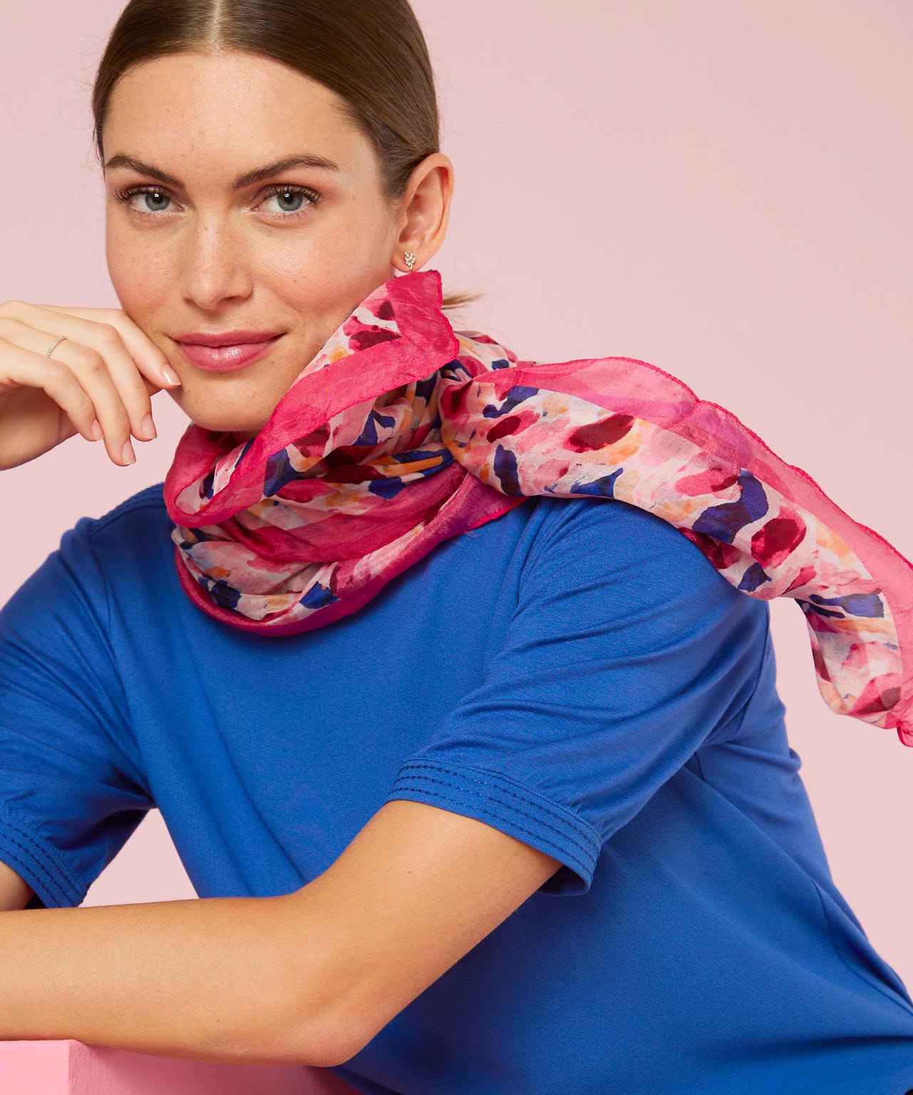 Foulard pure soie imprimé