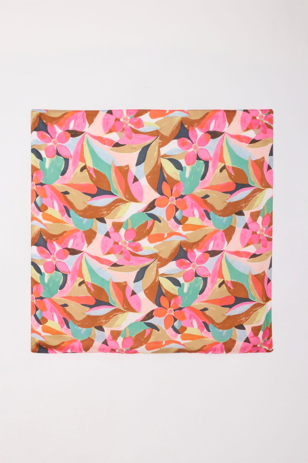 Foulard carré motif floral