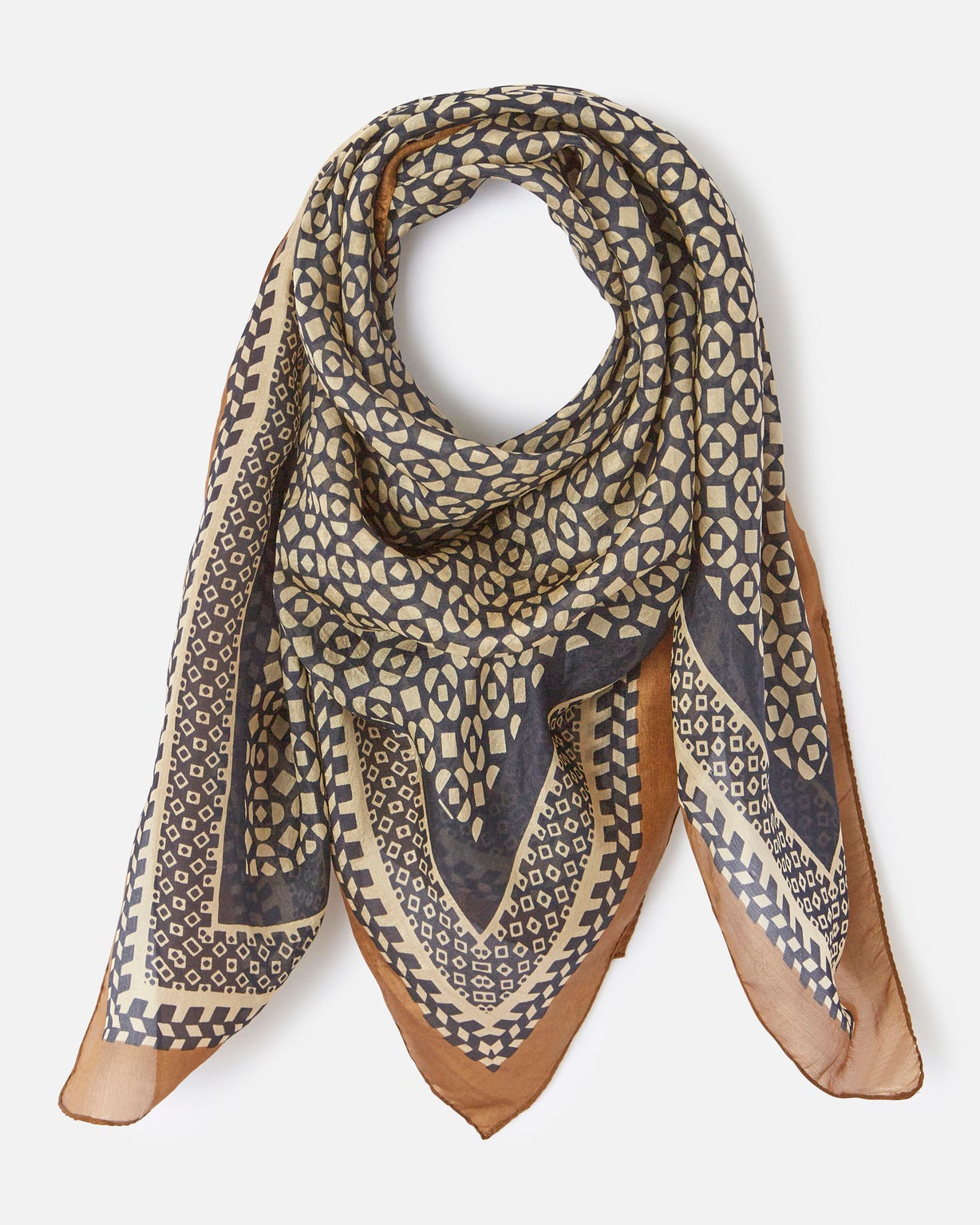 Foulard pure soie imprimé