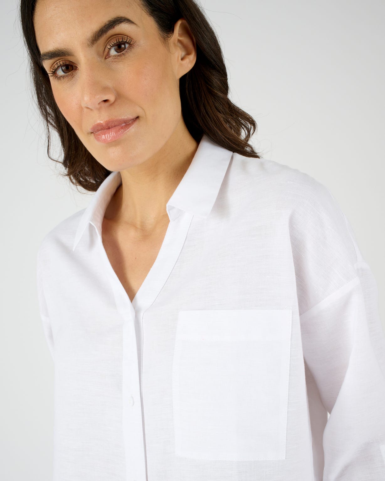 Chemise mélange lin et coton